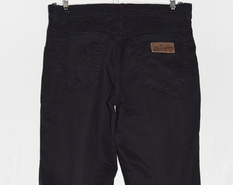 Wrangler Texas Black Stretch Jeans, Classic Straight Fit