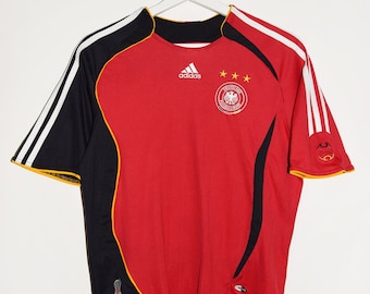 Koszulka Adidas Fussball-Bund z lat 2000., koszulka sportowa Deutscher Football, koszulka piłkarska w stylu retro