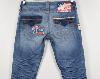 True Religion Women's Distressed Denim Jeans – Patched USA Style