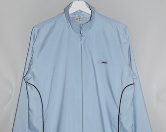Vintage Adidas Track Top Light Blue Track Jacket Full Zip Sport Jacket Lightweight Jacket Old school Sportswear Training Retro Streetwear