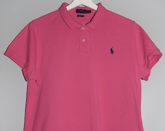 Ralph Lauren Polo Shirt Two Button Collared Pink T-shirt