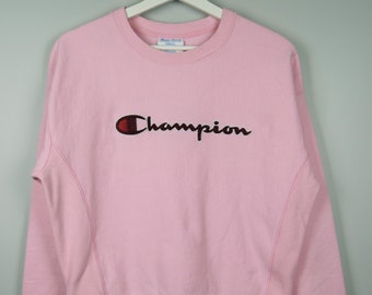 Vintage Champion Reverse Weave Crewneck Sweatshirt Pink Sweater