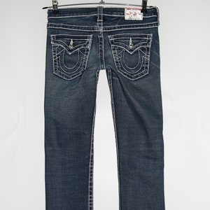 TRUE RELIGION BILLY BIG T 28 ホワイトステッチスワロ True Religion Disco Billy Big T Jeans / Swarovski Crystals/ Made