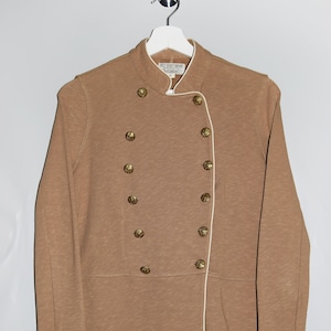 Vintage Ralph Lauren Polo Cardigan Blazer Beige Double-breasted Gold Buttons Button Up Cotton Blazer Cardigan Streetwear Sportswear Size S