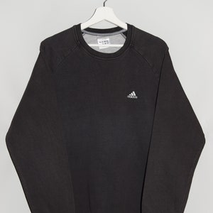 Adidas Crewneck Sweatshirt Classic Essential Pullover Gray Dark Gray Three Stripes Sport Sweatshirt Sportswear Athletic Streetwear Men&#39;s M