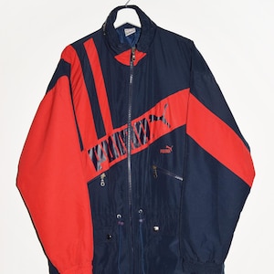 Vintage 80&#39;s Puma Lined Jacket | Retro Lightweight Parka with Roll Up Hood | 80s Fashion Trendsetter