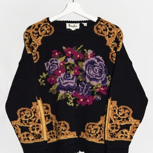 Vintage 70s 80s Nancy Vale Handknitted Wool Sweater