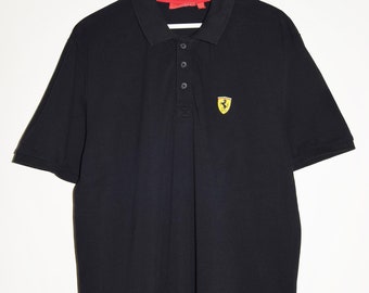 Polo vintage de algodón Ferrari, con licencia oficial, talla XL para hombre