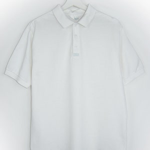 Vintage 80&#39;s Adidas Polo Shirt | White T-shirt | Retro Sportswear | Classic Style | Unisex Fashion