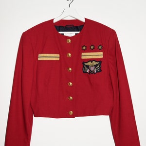 Vintage 80&#39;s 90&#39;s Mondi Military Wool Blazer / Made in West Germany