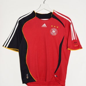 Vintage 00&#39;s Adidas Fussball-Bund T-shirt Deutscher Football Sports Apparel Retro Soccer Tee