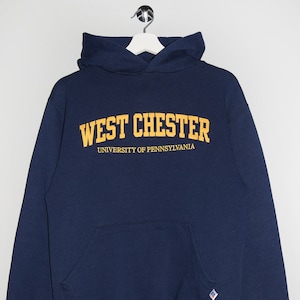 Russell Athletic West Chester University Hooded Sweatshirt WCU of Pennsylvania Pullover Hoodie Spellout Jumper Sportswear Active Streetwear