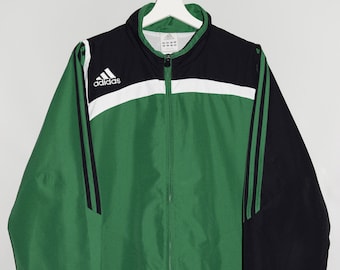L Vintage Adidas Tracksuit Jacket, Blue Green, Retro 80s 90s L Vintage Adidas Tracksuit Jacket, Blue Green, Retro 80s 90s