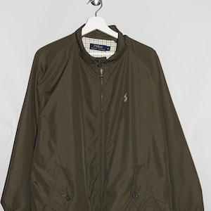 Polo Ralph Lauren Light Jacket Olive Green Retro Style Sportswear Outdoor Active Casual Outerwear Old School Spring Autumn Streetwear