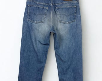 Vintage 90's Diesel Jeans Made in Italy Washed Blue Denim