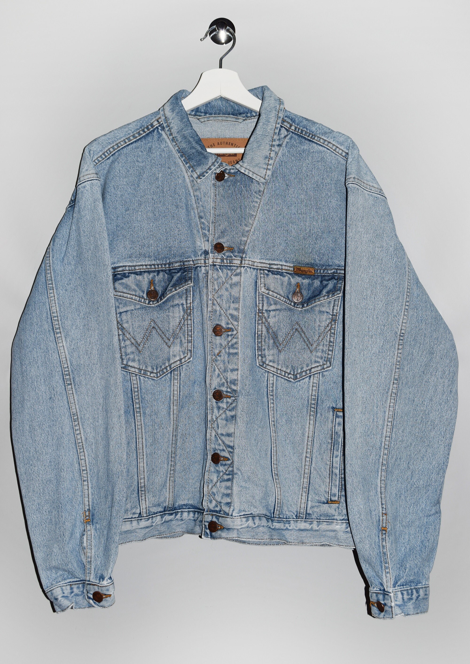 Wrangler Modern Padded Oversized Trucker Jacket in Blue | Size 2XL