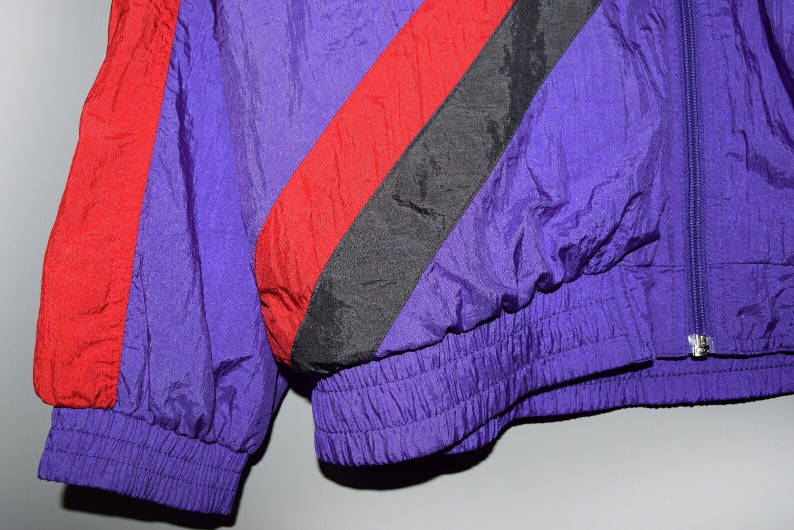 Vintage 90s Puma Grey Yellow Red Track Shell Zip-Up Jacket 2XL