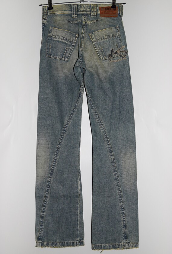 Green Shade Denim Jeans Zip Closure 