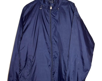Veste Coupe-vent Lands' End Vintage Rouge – Homme Taille M – Nylon – Occasion