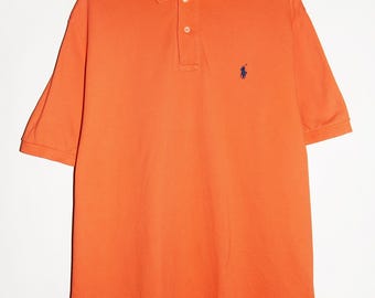 Polo Ralph Lauren vintage - Années 90, orange, coton