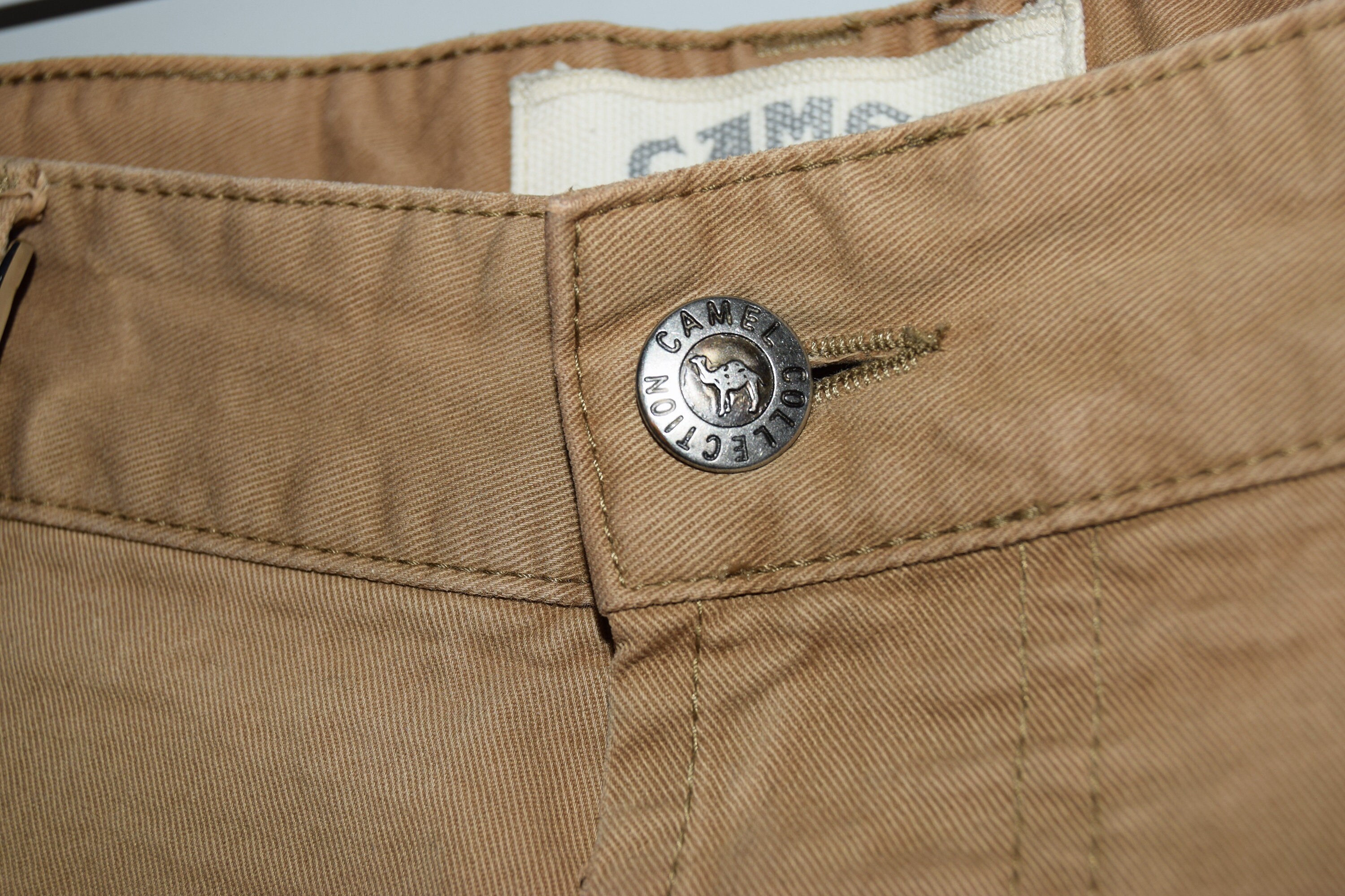 Vintage Camel Jeans Khakis Dark Beige Pants Retro Trousers