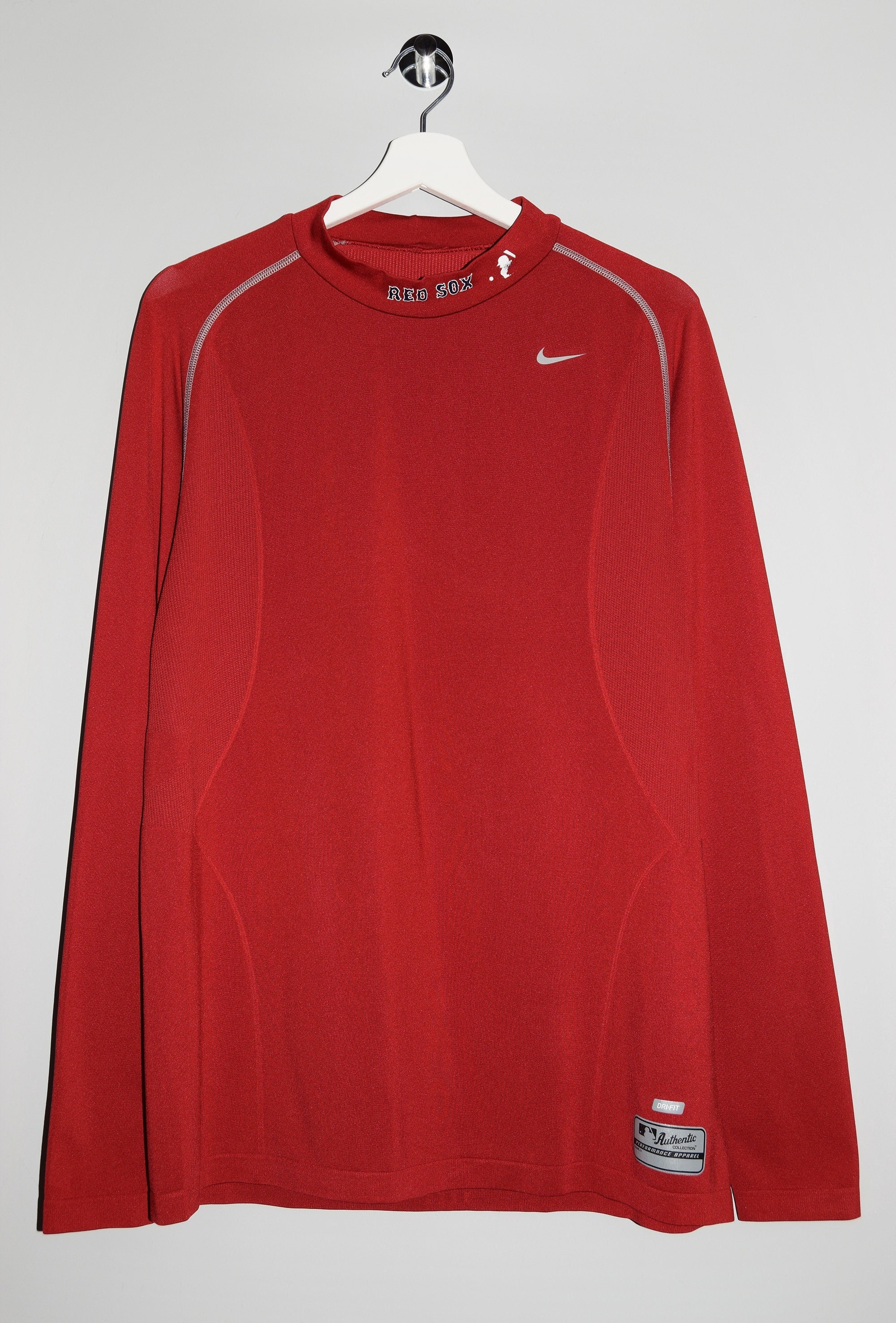 Nike Red Sox Baseball Shirt Long Sleeve Baseball Jersey Red 