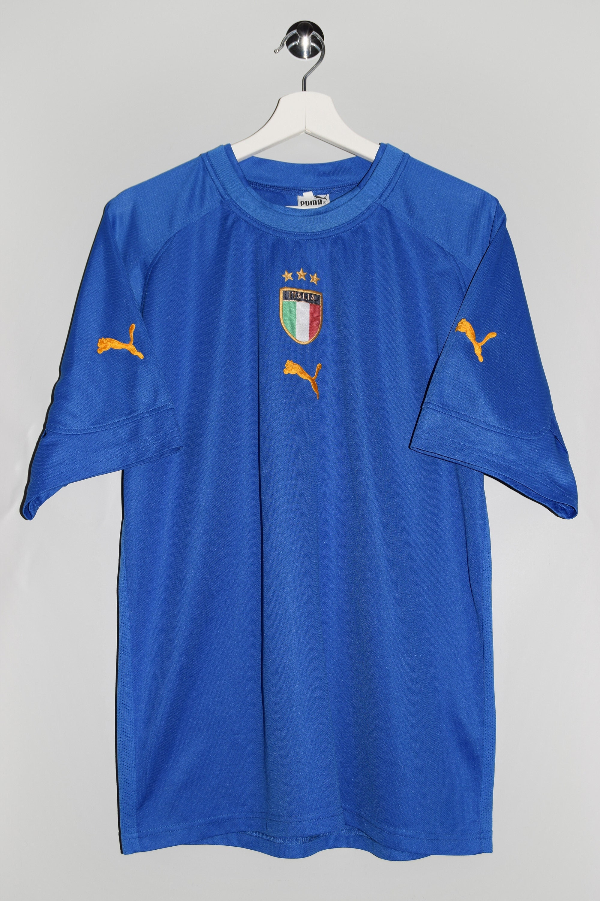 Puma Crewneck T-shirt Italia Italy Football Blue Shirt Puma Crewneck T-shirt Italia Italy Football Blue Shirt