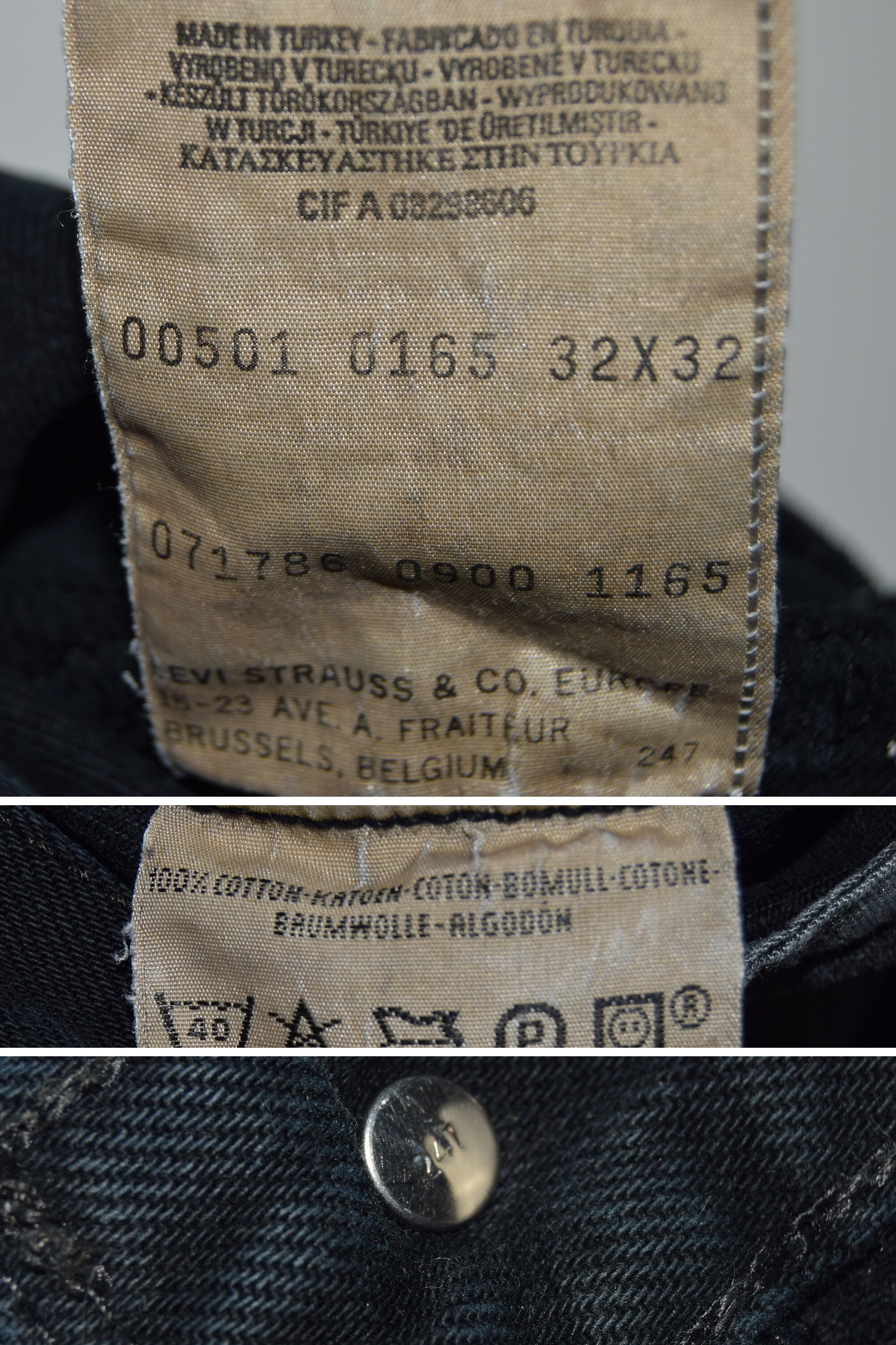 パンツ vintage Levi's 501 black denim Vintage Levi's 501 Black Denim Jeans - Etsy