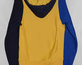 Vintage Champion Reverse Weave Hoodie, Yellow & Navy - Etsy