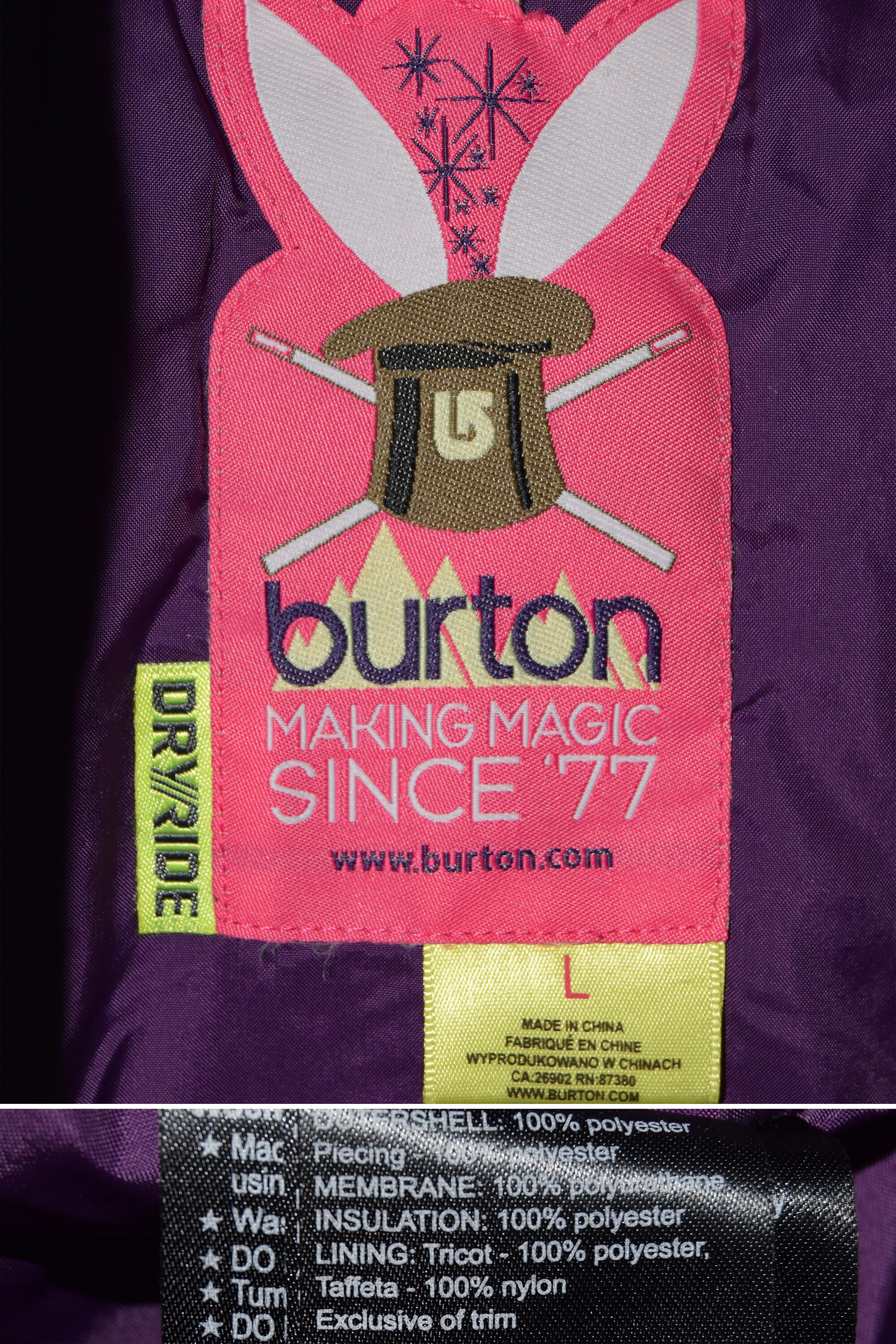 BURTON - ※値下げレディースS　BURTON　MAKING MAGIC SINCE&#39;77 売れ筋・人気アイテム 商品 BURTON 値下げレディースS MAKING