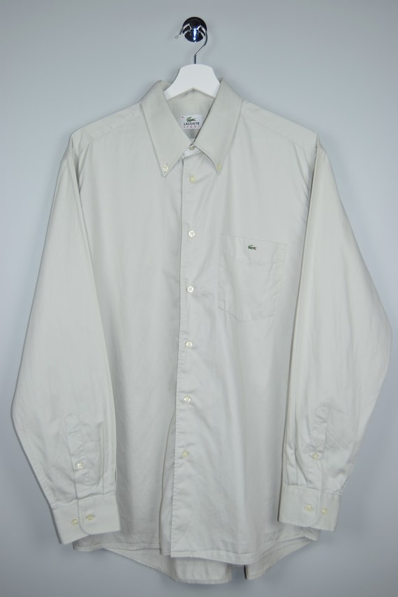 Vintage Lacoste Sport Dress Shirt Long Sleeve Oxford … Gem