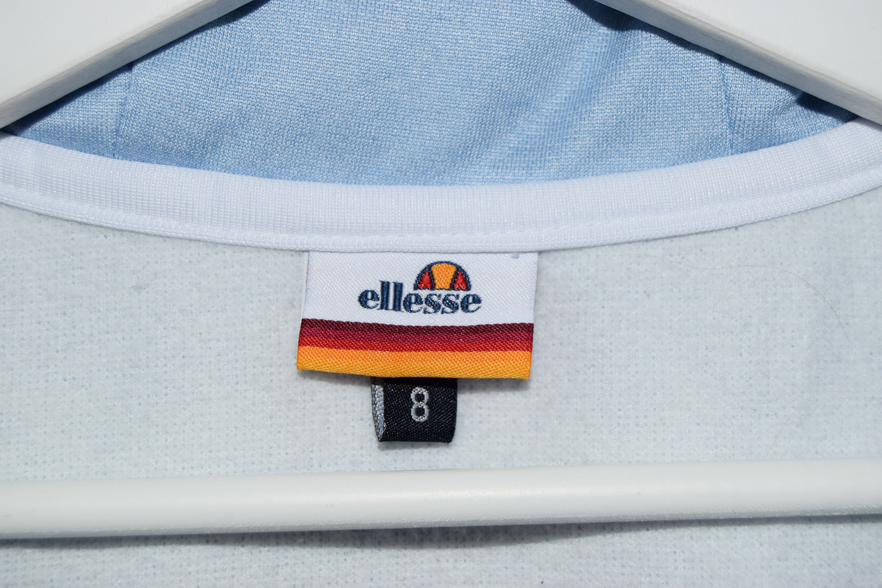 Ellesse Hoodie Casual Sweatshirt 12 Light Patch Blue US Etsy Streetwear 8 Active UK Zip Hooded Women\'s Full 40 EU Logo Jumper - Sportswear