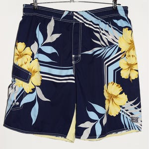 Vintage billabong boardshort Hawaiiaanse bloemen zwembroek, retro surfkleding, strandkleding, zomermode heren