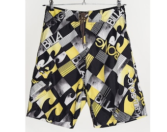 Billabong Boardshorts Svart & Gul - Sommarbadbyxor, Strandkläder, Snygga Träningskläder