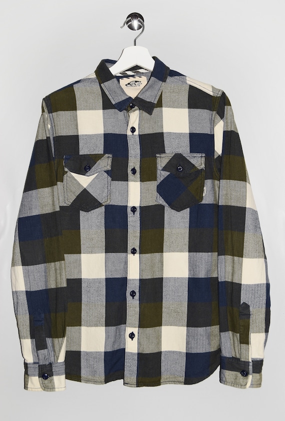 Vans Checkered Shirt Plaid Button Up Long Sleeve F