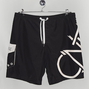 Vintage O'Neill Zwembroek Zwemshorts Badmode Zwart Wit Wake Surfboardshort Boardshort Board Sport Zomer Sportkleding Streetwear