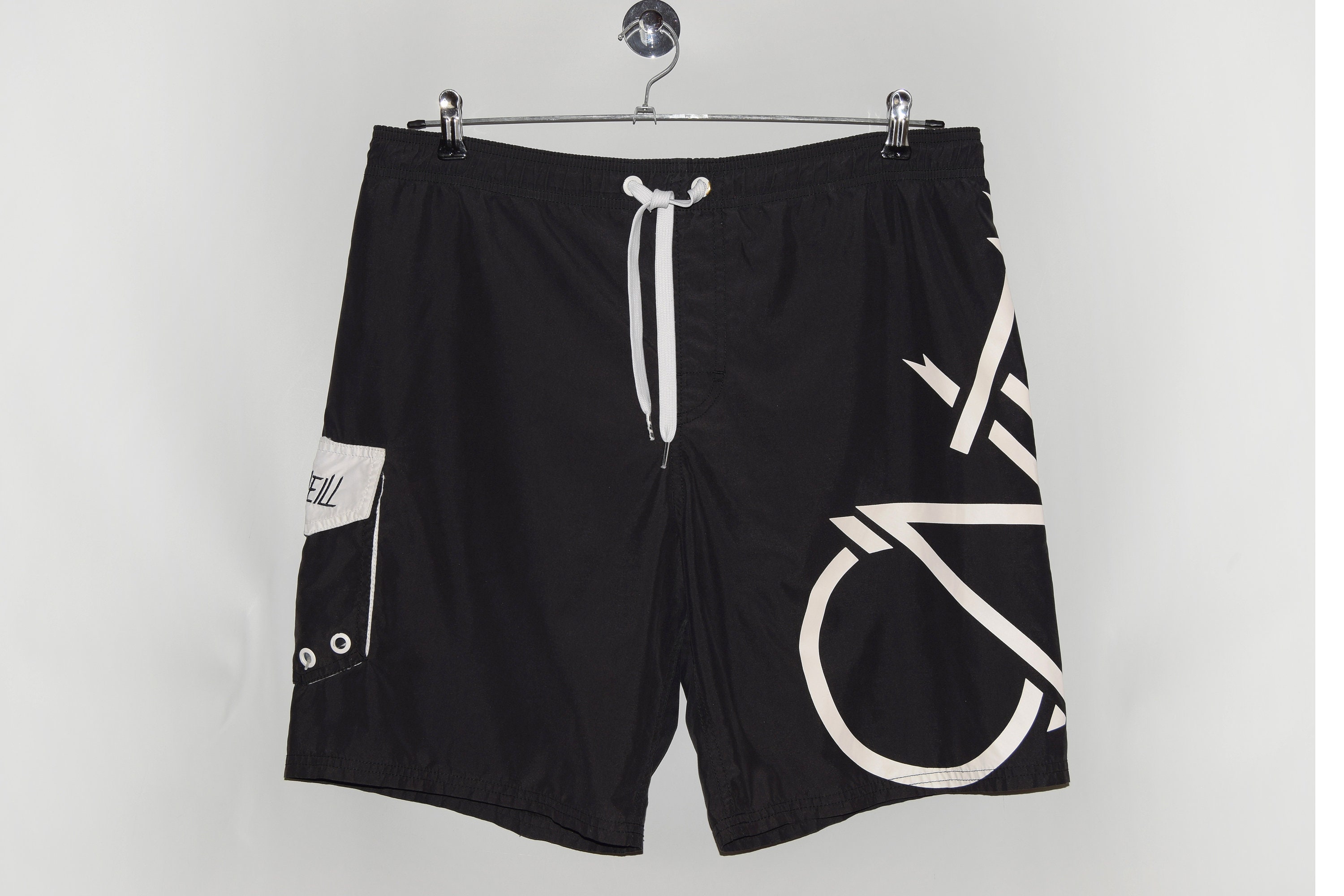 Vintage O'Neill Swim Shorts, Black & White Boardshorts