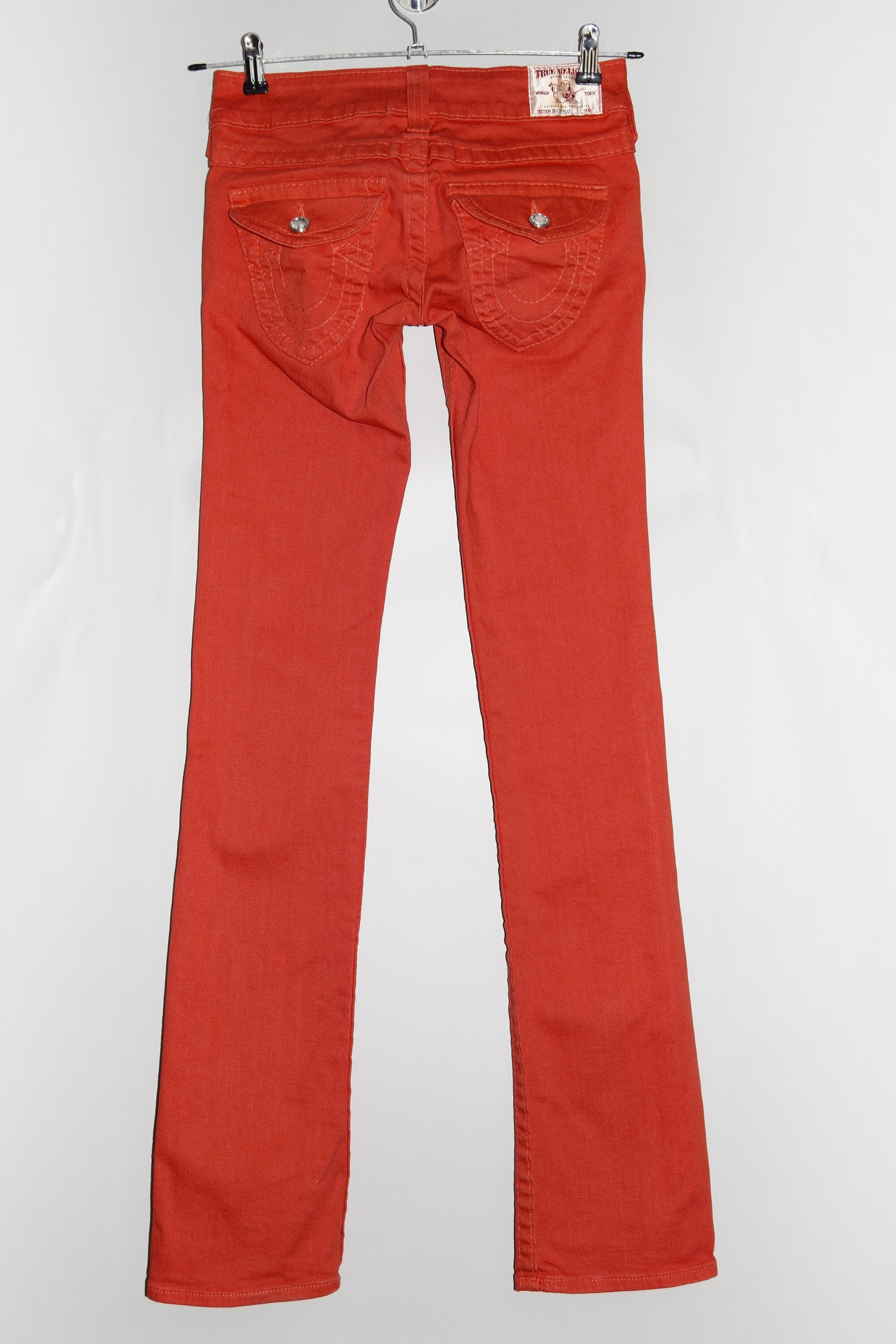 True Religion Disco Billy Red Jeans / Swarovski Crystals / Made in