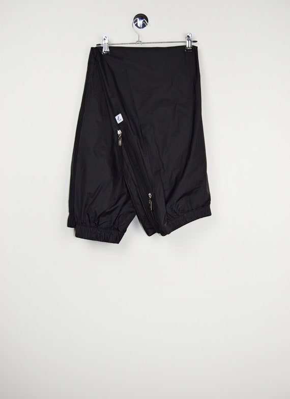 K-Way Black Nylon Track Pants Track Bottoms Side Z