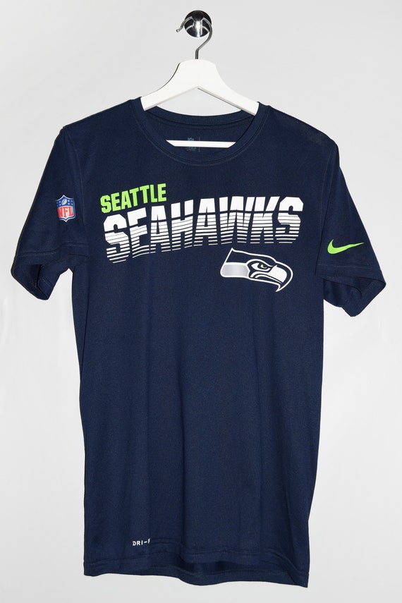 Nike NFL Seattle Seahawks Camiseta con cuello redondo Camiseta de futbol azul Ropa deportiva Ropa de calle Hombre S Etsy Mexico