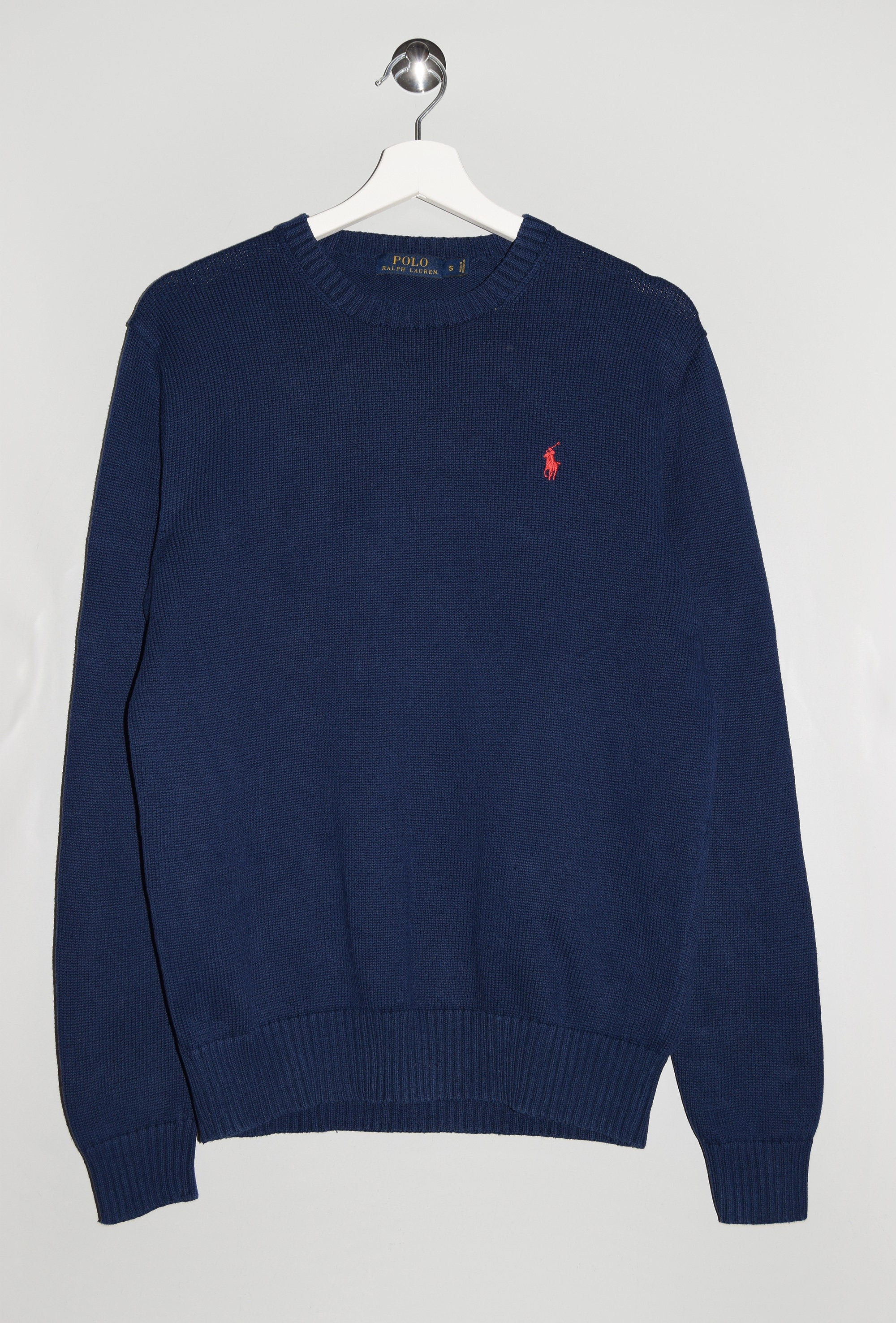 Ralph Lauren Monogram Wool Sweater In Blue