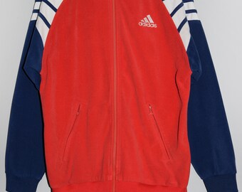 Vintage 90's Adidas Plush Track Jacket Full Zip Retro Style Red Blue Three Stripes Old School Sport Sportswear Training Streetwear Men's S - Etsy Vintage 90's Adidas Plush Track Jacket Full Zip Retro Style Red Blue Three Stripes Old School Sport Sportswear Training Streetwear Men's S - Etsy