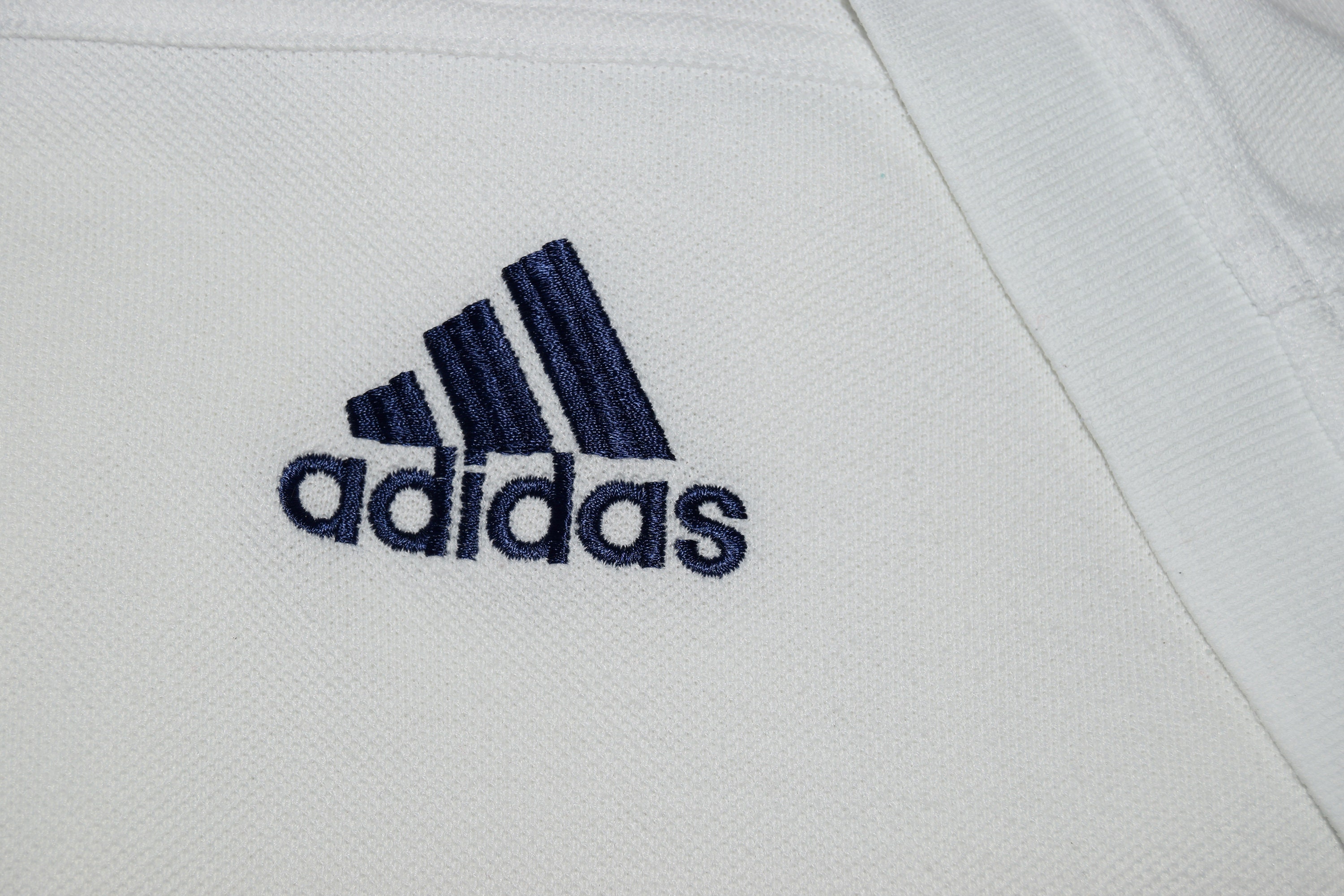 Vintage Late 90's Adidas Polo Shirt T-shirt White Navy - Etsy