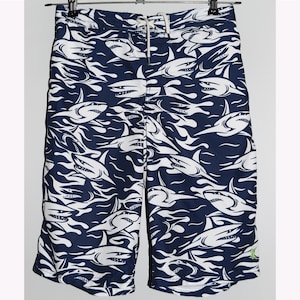 Ralph Lauren Polo Badmode Zwembroek Zwemshorts Boardshort Marineblauw Witte haaienprint Zomersportkleding Streetwear