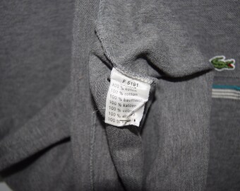 Vintage Lacoste Polo Shirt Button Sport Polos Shirt Tennis Sportswear Casual Streetwear Gray Turquoise Top Tee Shirt Slim Fit Men s S Etsy