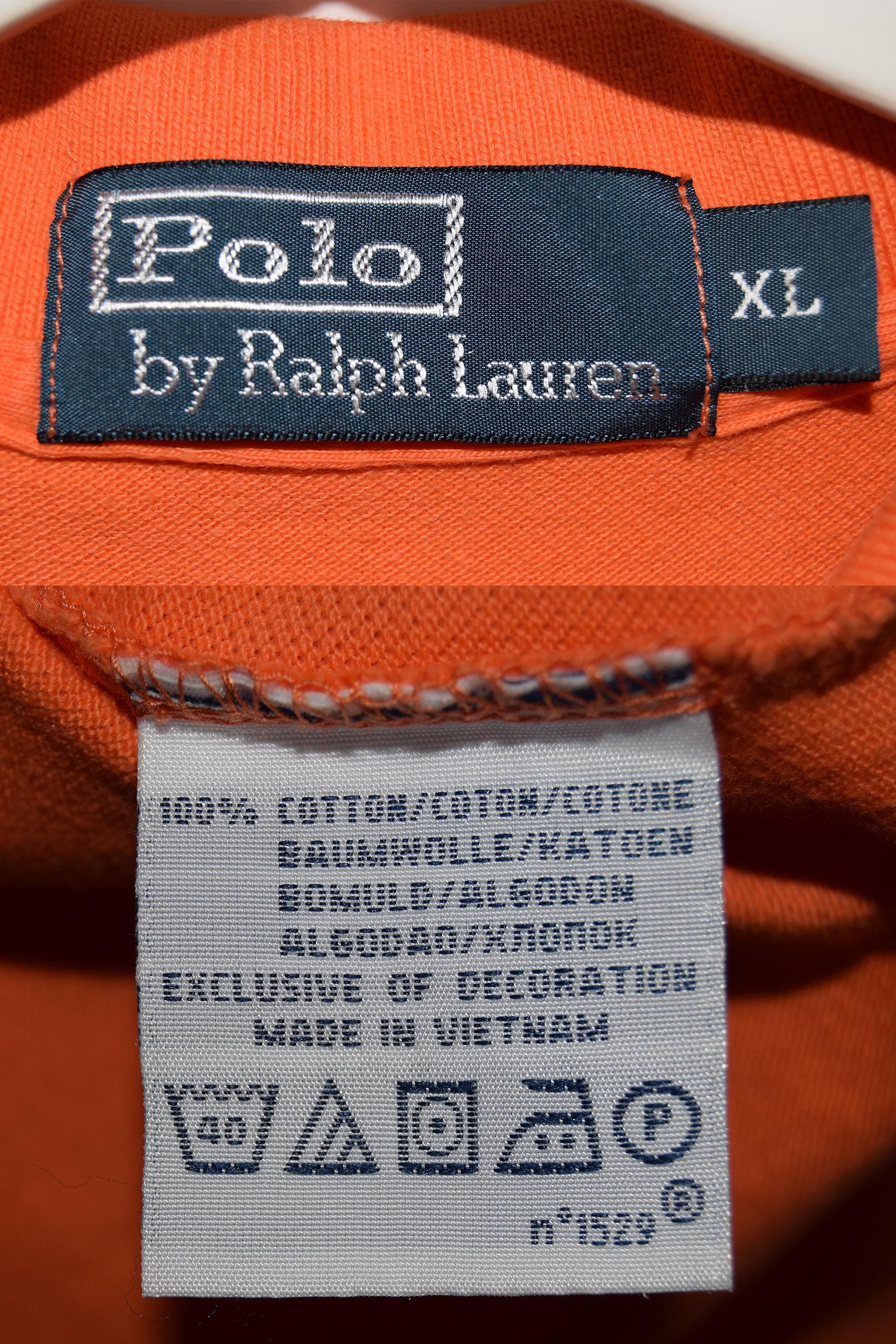 Vintage Ralph Lauren Polo Shirt - 90s Orange Cotton - Etsy