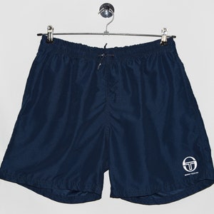 Sergio Tacchini Beachwear Badmode Zwembroek Shorts Boardshort Marineblauw Print Logo Zomer Sportkleding Streetwear Kinderen XXL Past dames S/M