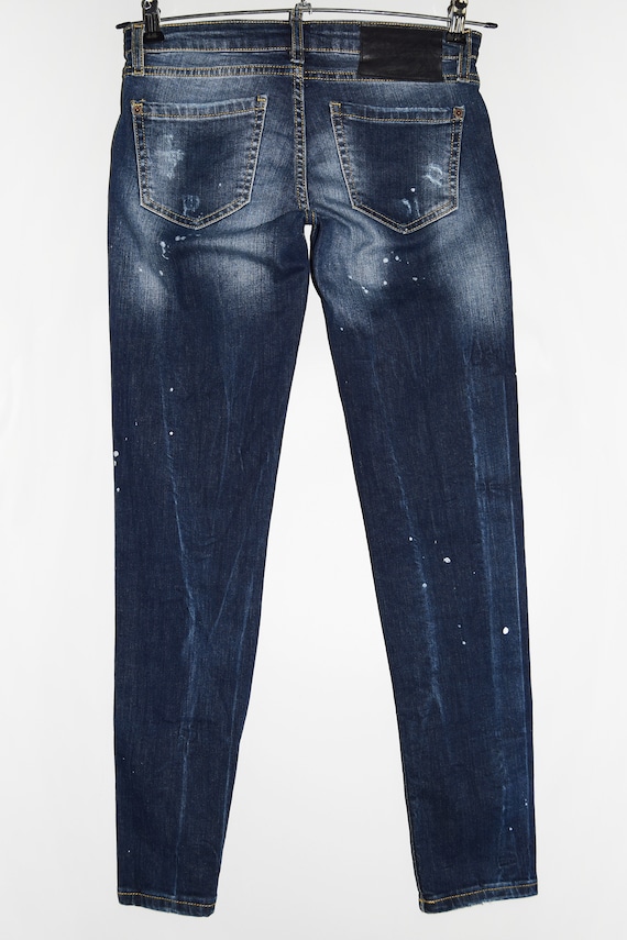 Dsquared2 Splatter Paint & Badges Jeans / Made in Italy - Etsy Dsquared2 Splatter Paint & Badges Jeans / Made in Italy - Etsy