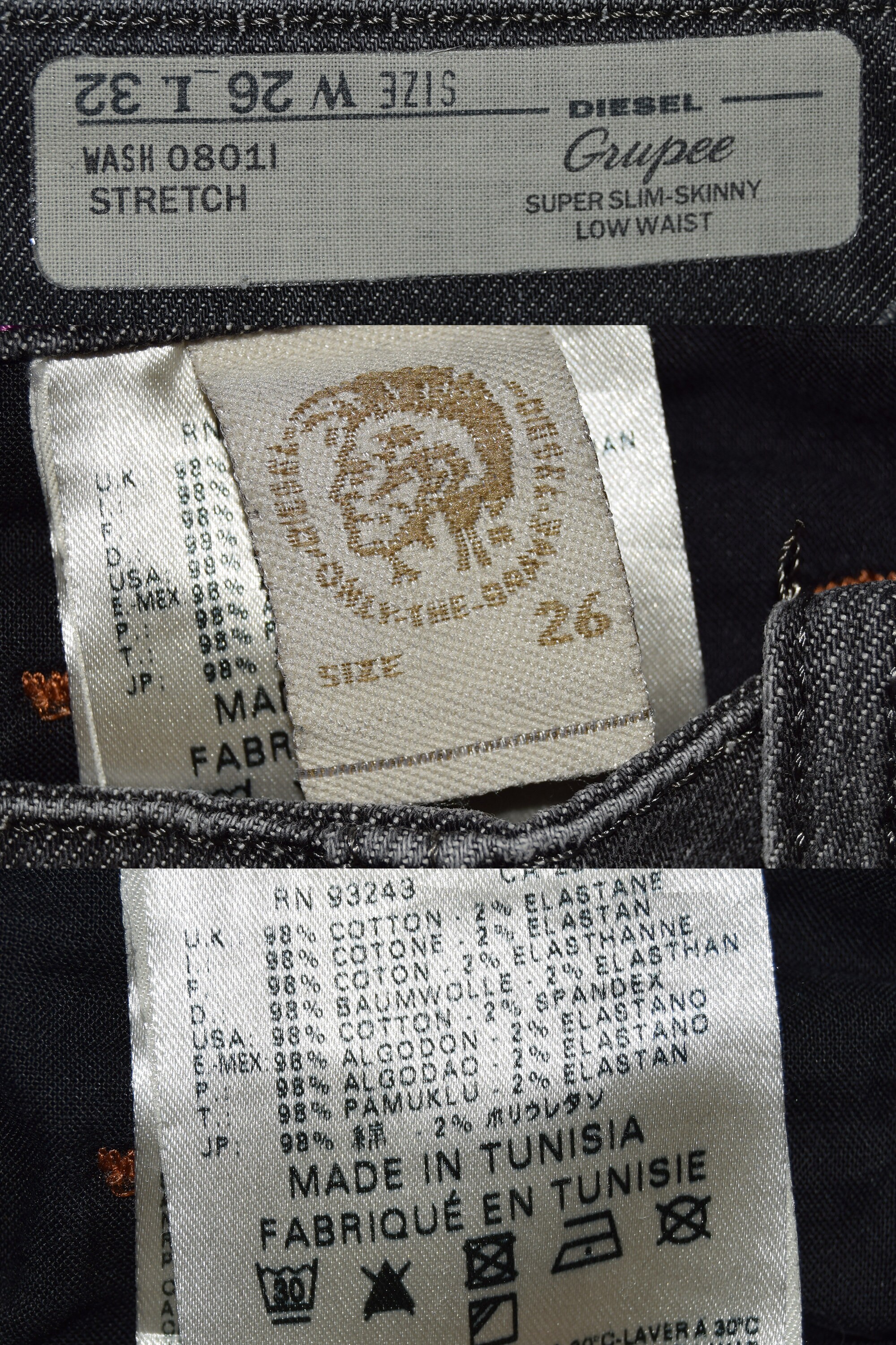 Diesel grupee super slim skinny jeans cheap