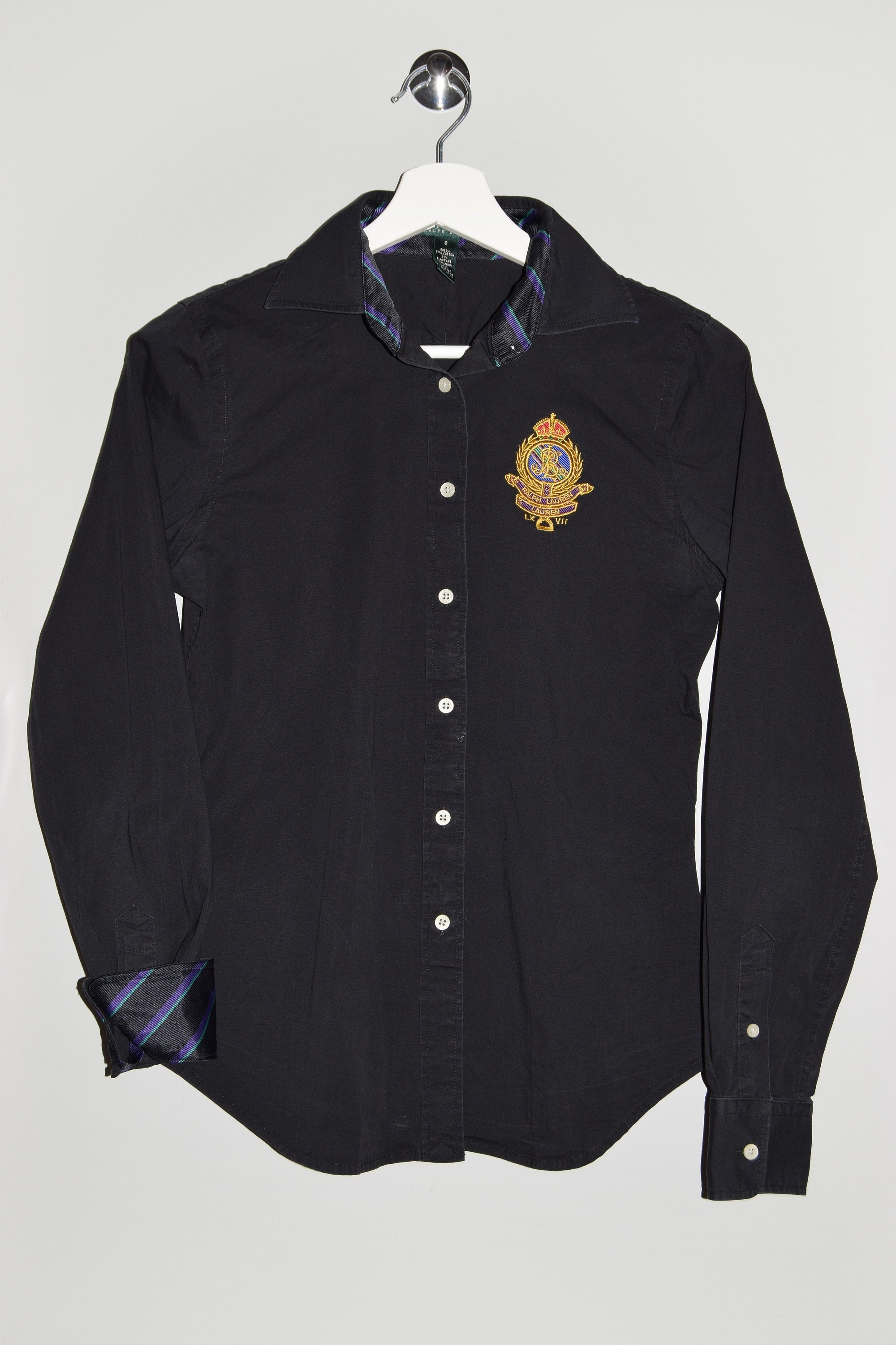 ralph lauren black button down dress shirt Polo Ralph Lauren Garment Dyed Classic Fit Oxford Shirt Polo Black